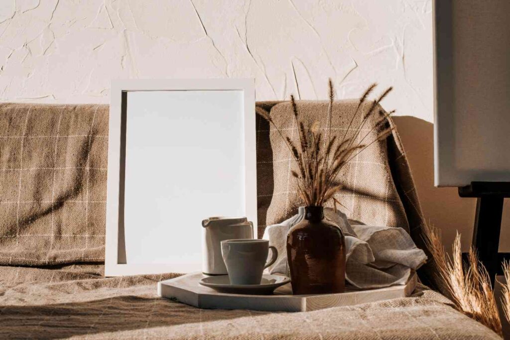 DIY gallery wall art projects using wooden frames